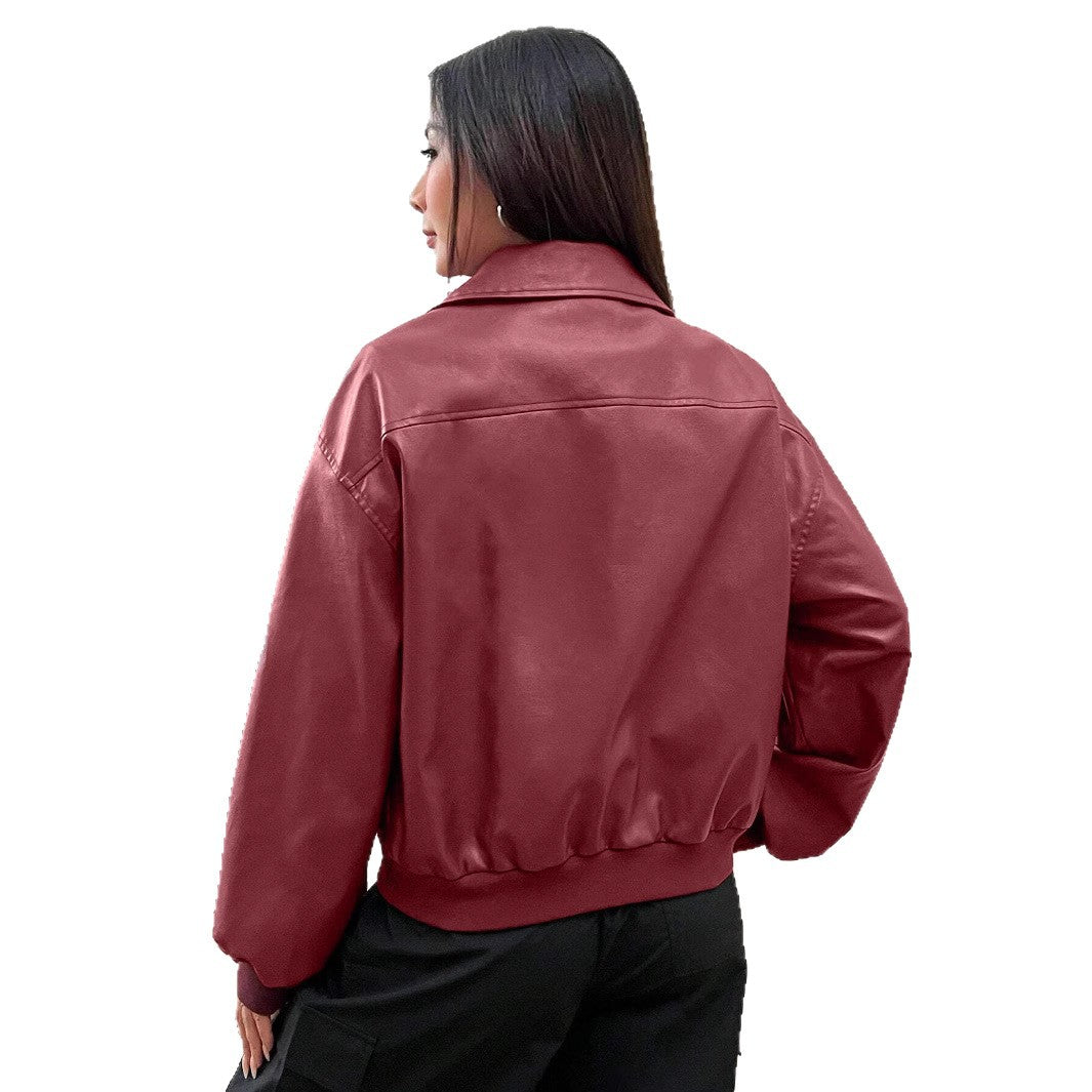 Trendy oversized jacket for women with voluminous sleeves and zip Lune London