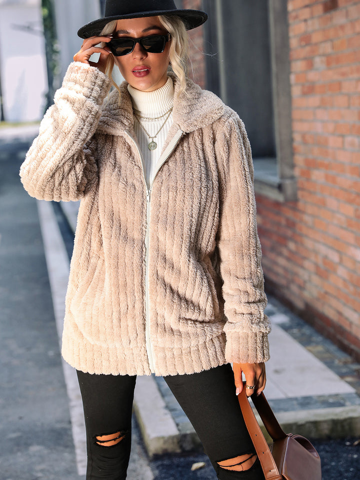 Ladies Chic and Stylish Cozy Fleece Jacket