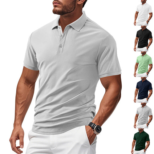 Men's polo in functional breathable material with a modern cut Amarae