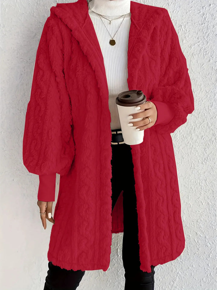 Luxurious fleece hooded jacket for women Lune London