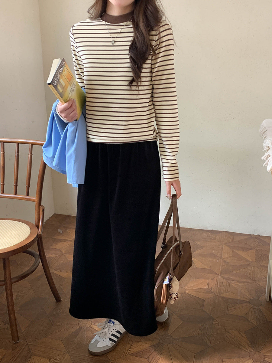 Women’s Long Sleeve Shirt with Stripes Chic & Stil