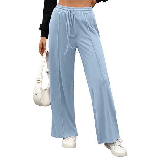 Pleated casual pants for women in high-quality material with elastic waist Amarae