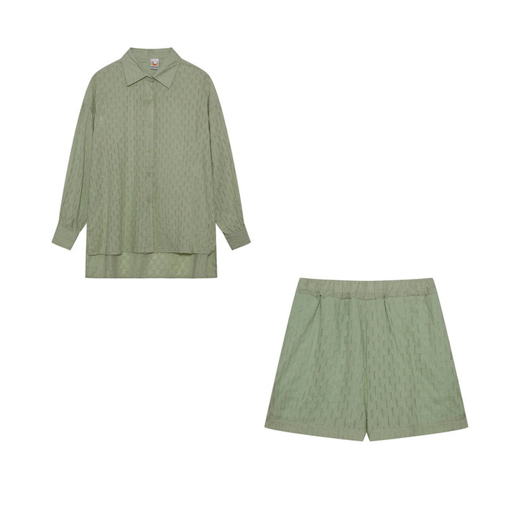 Lune London women's light buttoned coordinated set