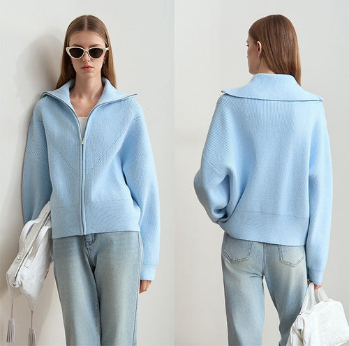 Sweat à capuche surdimensionné à zip pour femmes tendance Chic & Stil