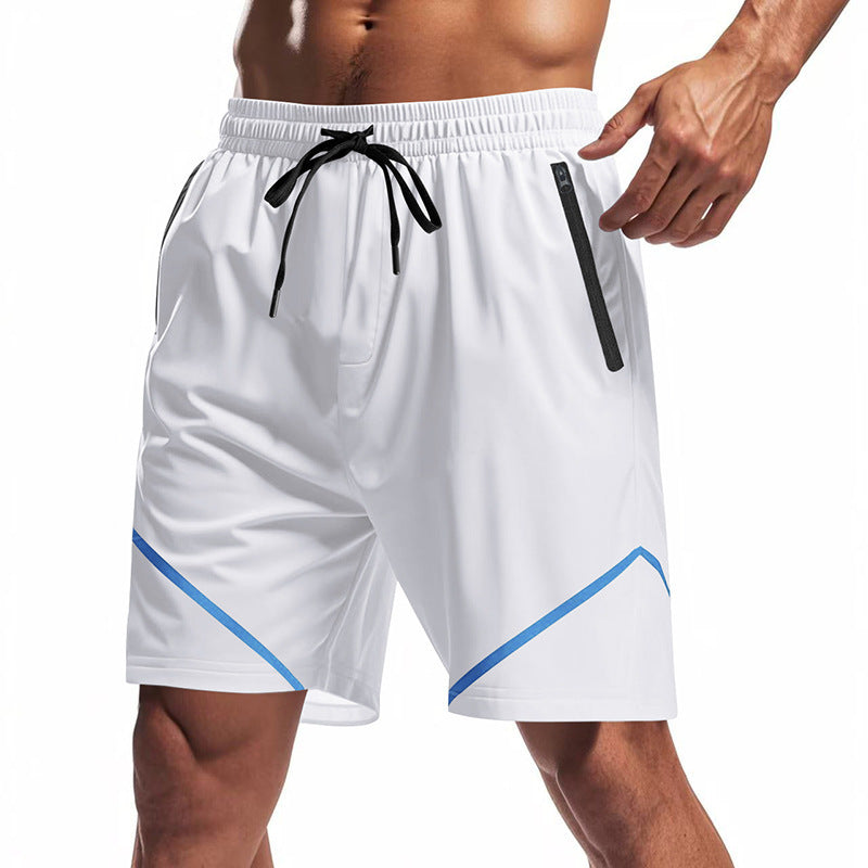 Shorts d'entraînement sportifs pour hommes avec des poches zippées pratiques et un matériau respirant Lune London