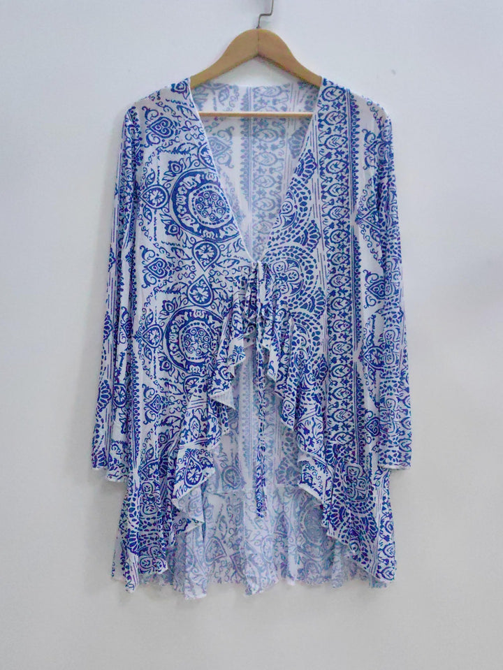 Ladies Bohemian Printed Kimono Cardigan Lune London
