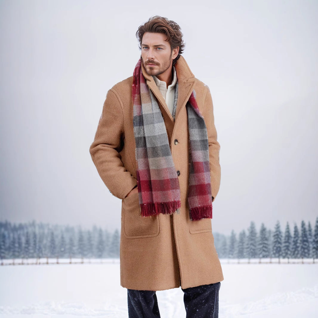 Classic Fit Wool Coat for Men Amarae