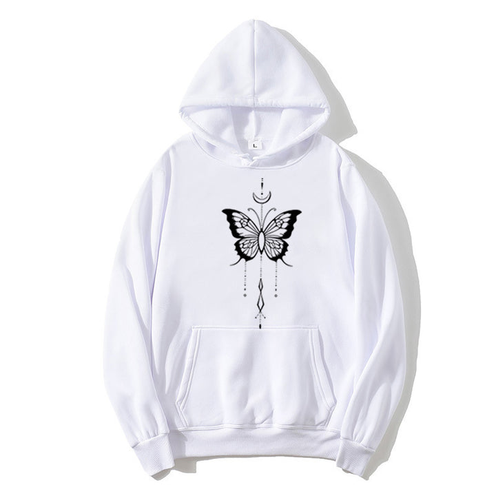 Women's hoodie with stylish butterfly motif Chic & Stil
