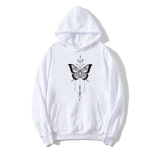 Women's hoodie with stylish butterfly motif Chic & Stil