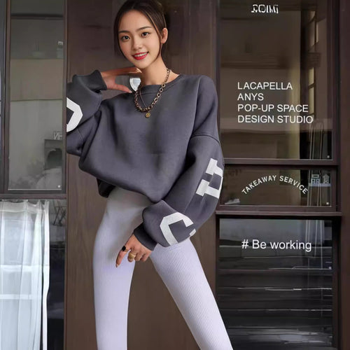Oversized sweatshirt for women with graphic accents Amarae