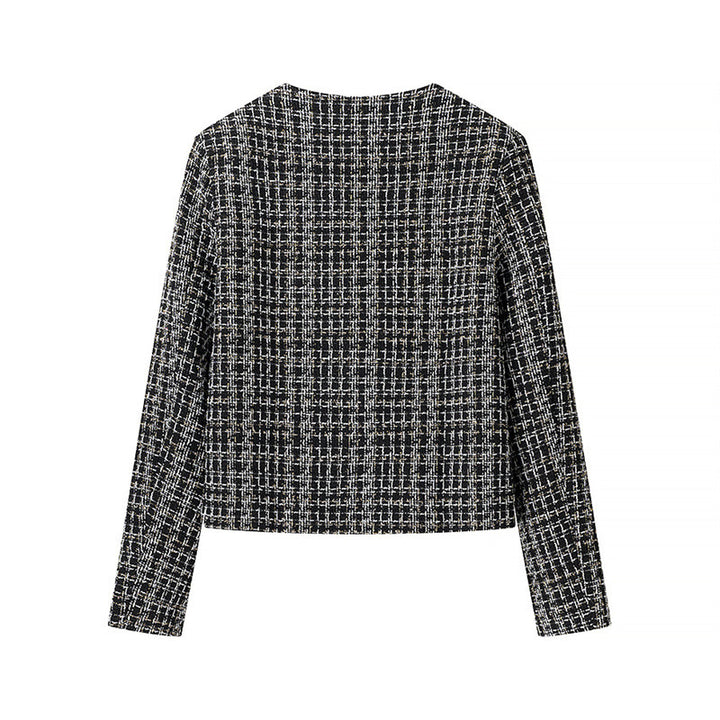 Elegant tweed jacket for women with gold buttons Lune London