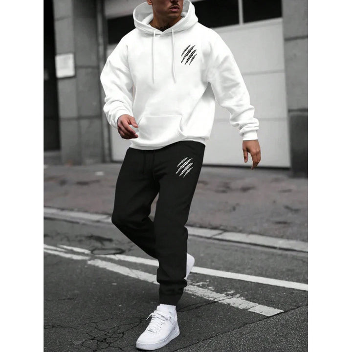 Men's hoodie tracksuit with creative graphics and comfortable fit Chic & Stil