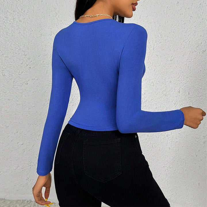 Top à manches longues pour femmes avec cordon de serrage réglable Chic & Stil