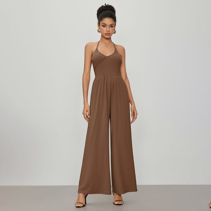 combinaison femme avec décolleté en V élégant et coupe décontractée Chic & Stil