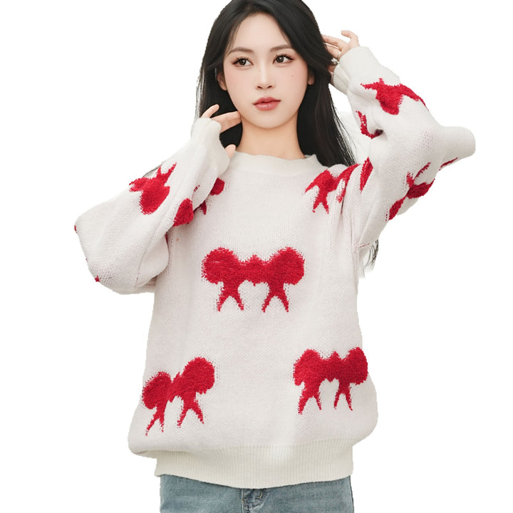 Pull en tricot épais pour femmes avec motif animal mignon et coupe décontractée Chic & Stil