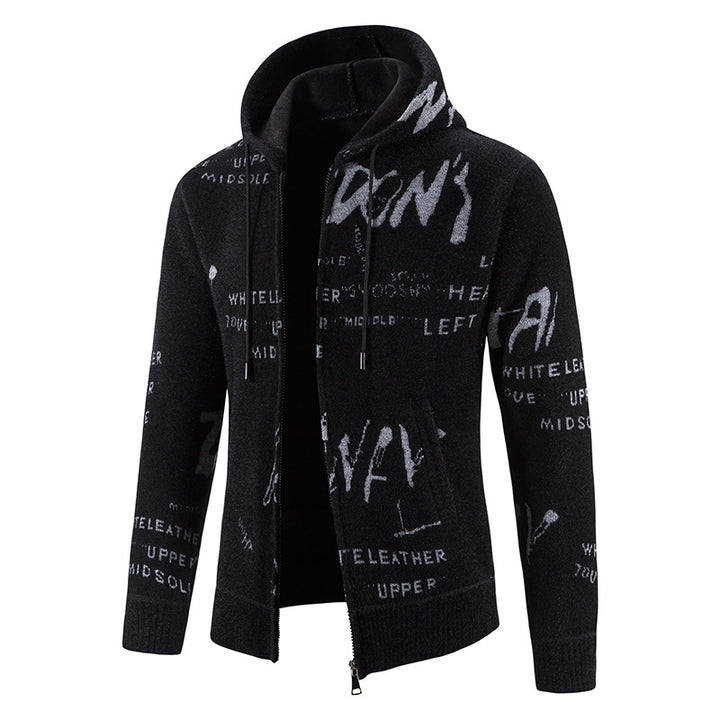 Fashionable men's hoodie with creative print Lune London
