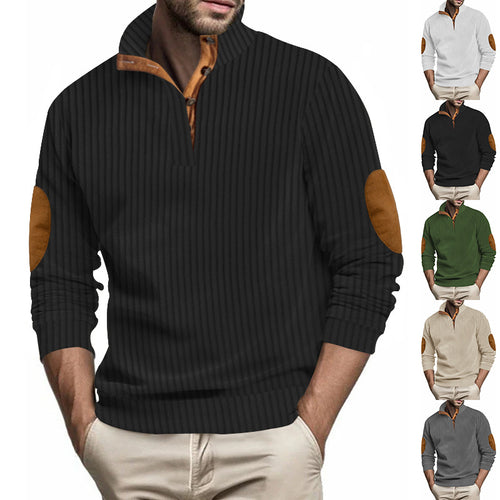Men's stylish and comfortable sweater with leather details Amarae