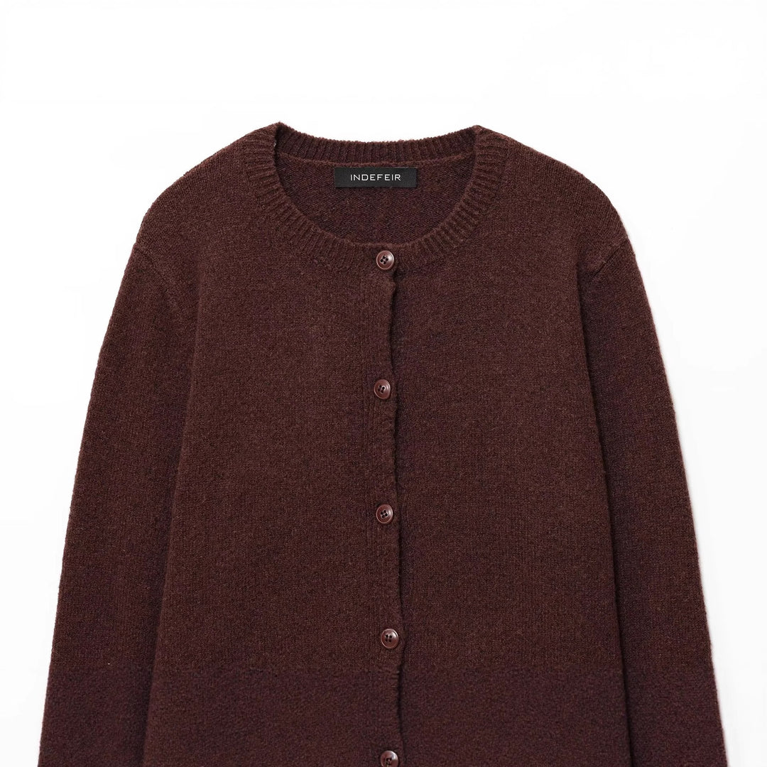 Ladies comfortable knitted cardigan with pretty buttons Lune London