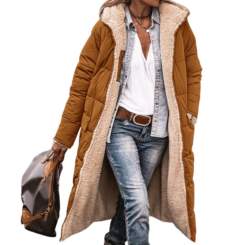 Lune London | Women's long, padded winter jacket with hood and stylish cut