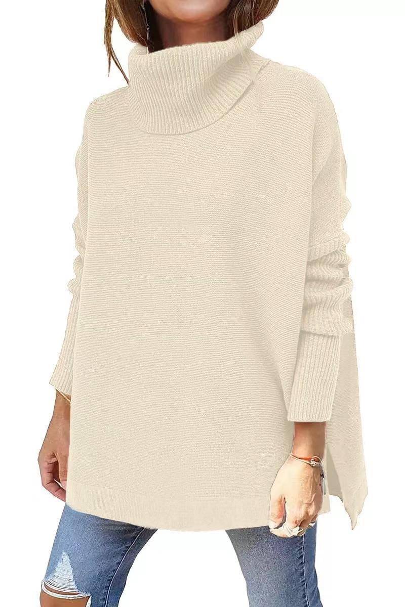 Comfortable turtleneck sweater for women with a textured design and a loose fit Lune London