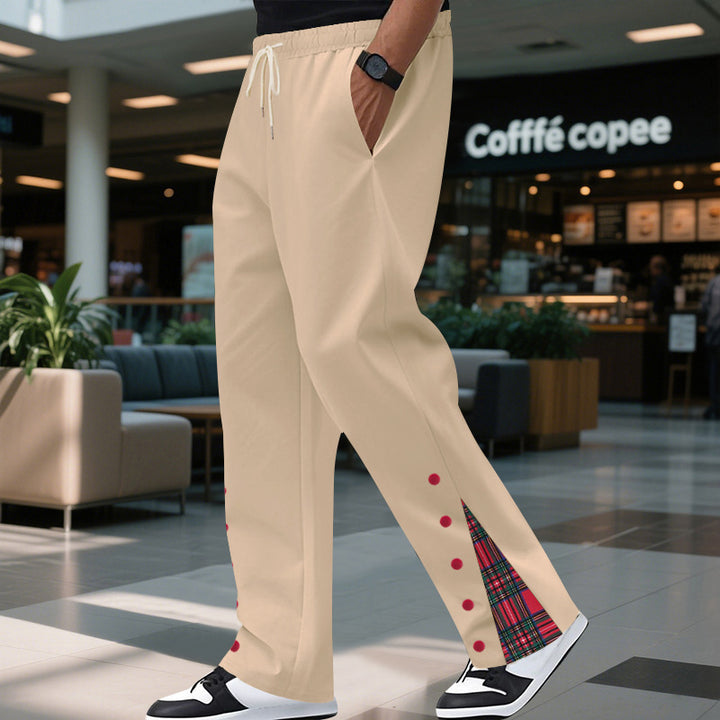 Comfortable leisure pants for men with checkered details on the sides Lune London