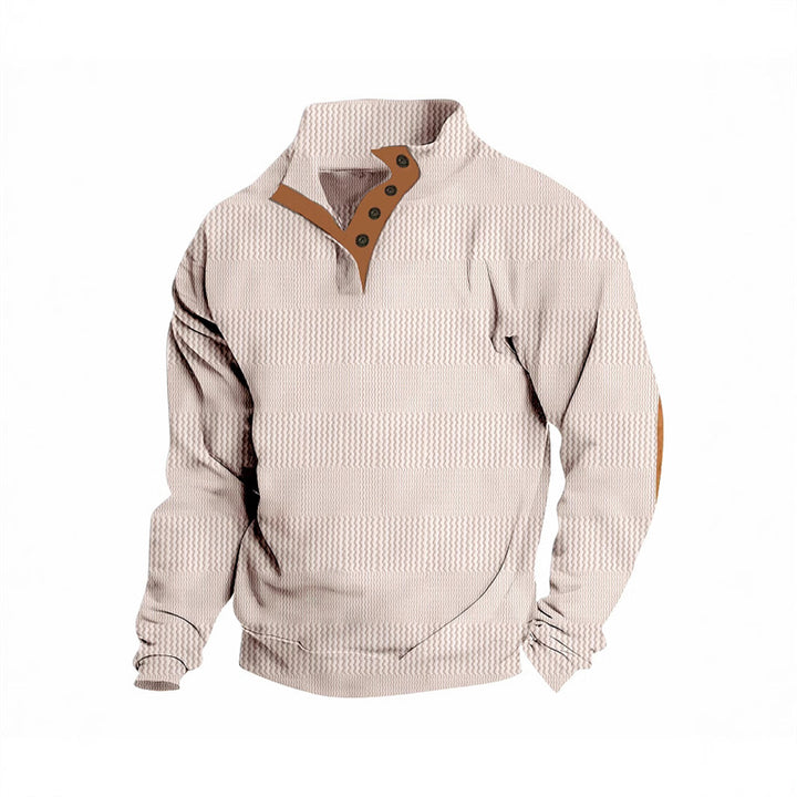 Fashion sweater for men with textured collar Lune London