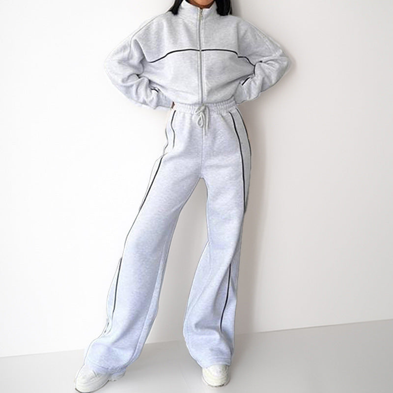 Lune London women's sports outfit with high collar and wide legs