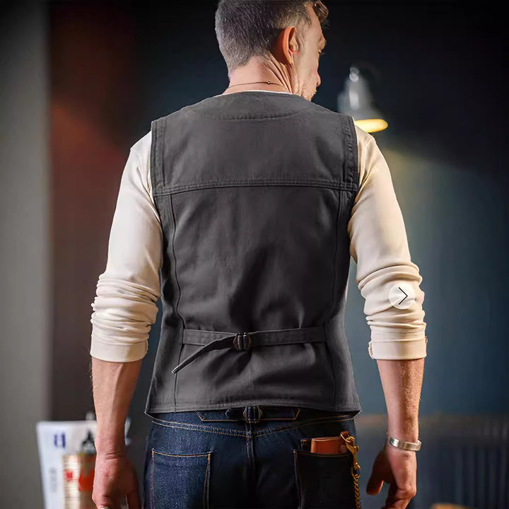 Fashionable vintage style men's vest with pockets Lune London