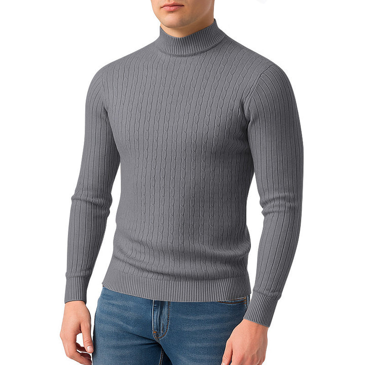 High-quality knitted turtleneck sweater for men Lune London