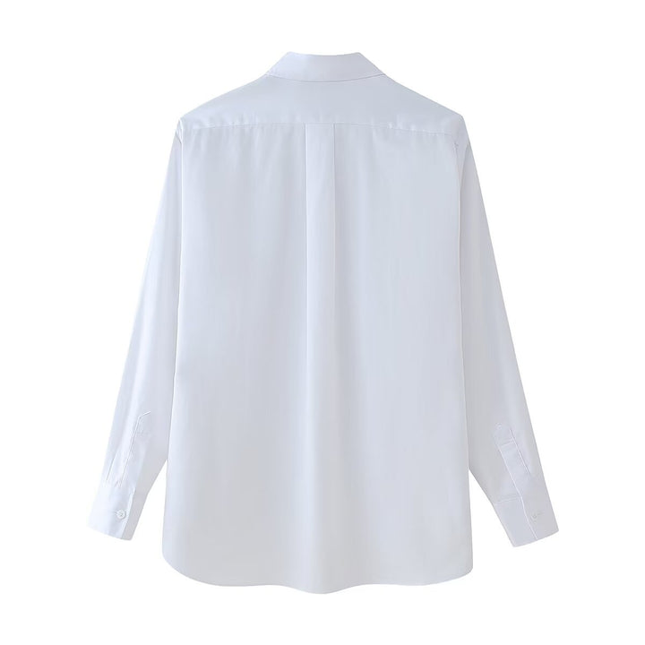 Blouse expertly designed for women with chic floral appliqués and style