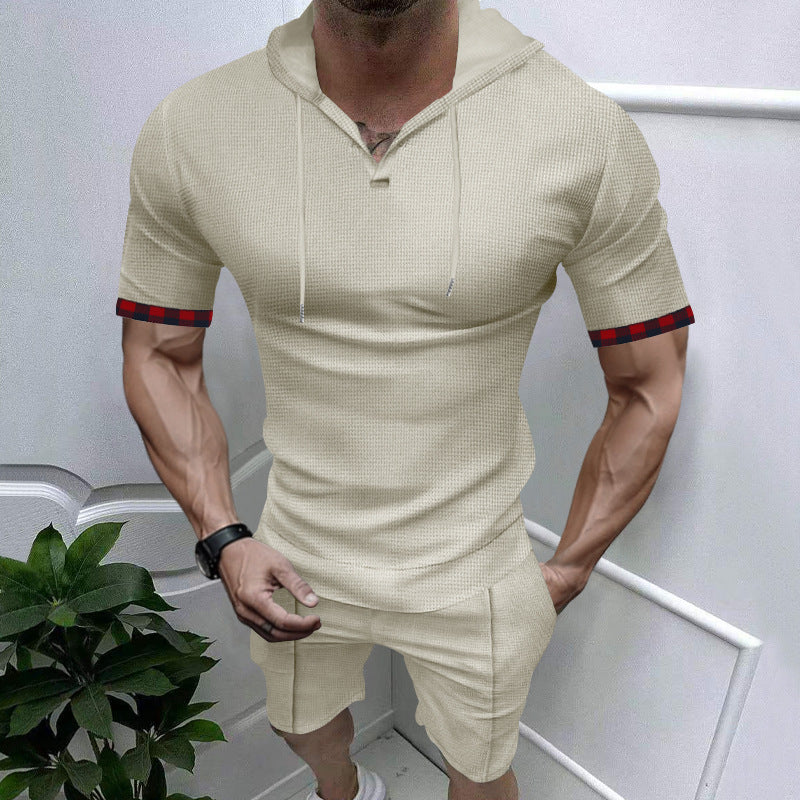 Men's short sleeve design t-shirt with striped sleeves Lune London