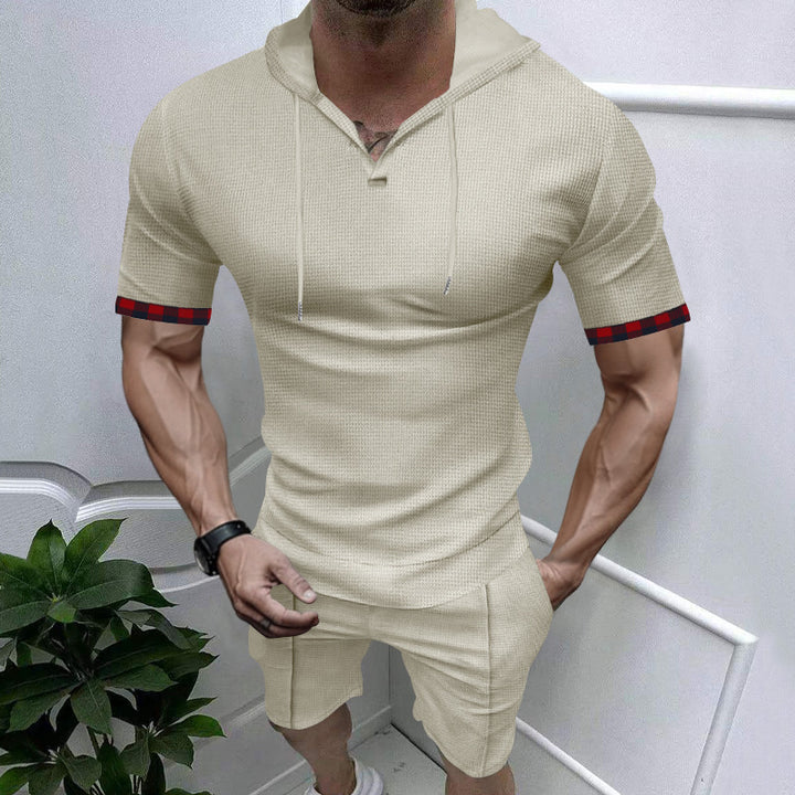 Men's short sleeve design t-shirt with striped sleeves Lune London