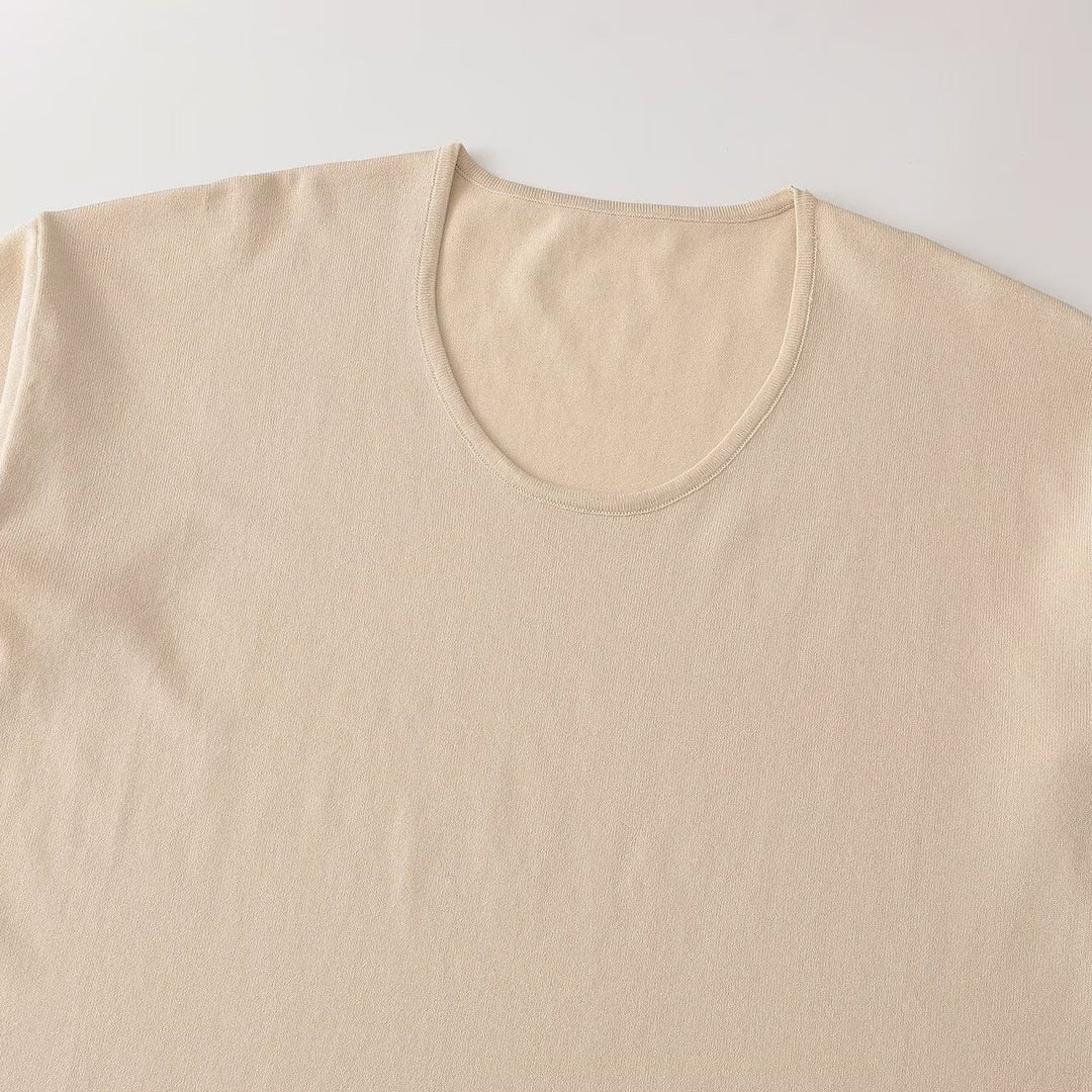 Women's Oversize Sweatshirt with deep round neckline and dropped shoulder Amarae