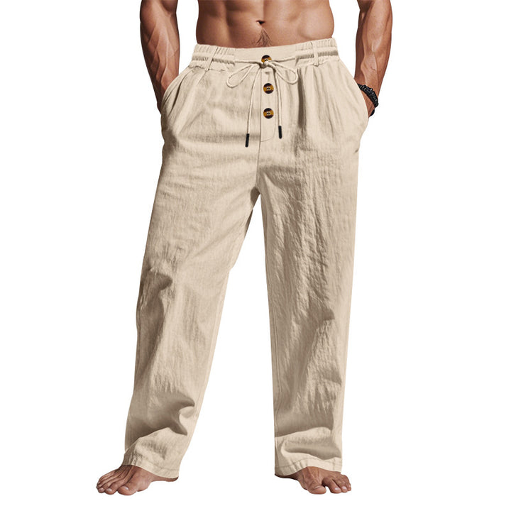 Casual men's pants with adjustable drawstring and practical side pockets Lune London