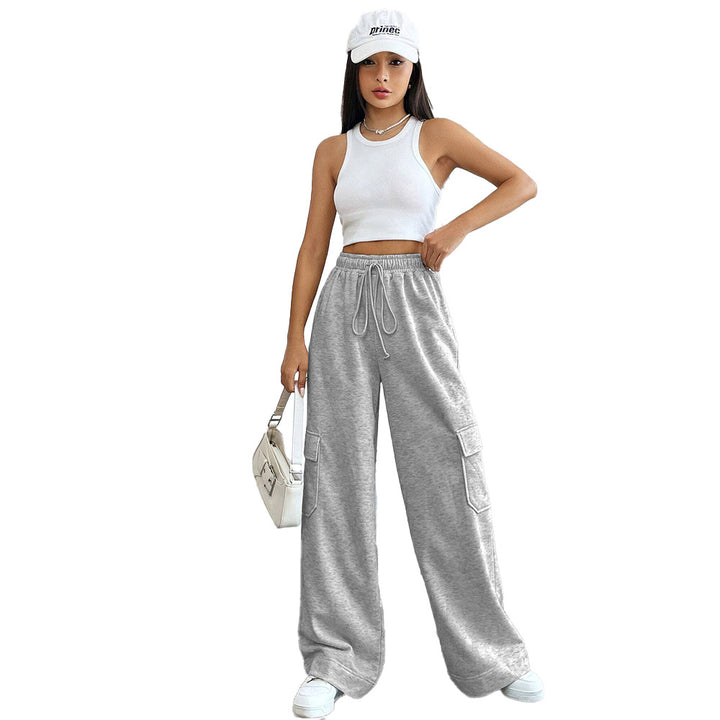 Wide-leg cargo pants for women with elastic waist Chic & Stil