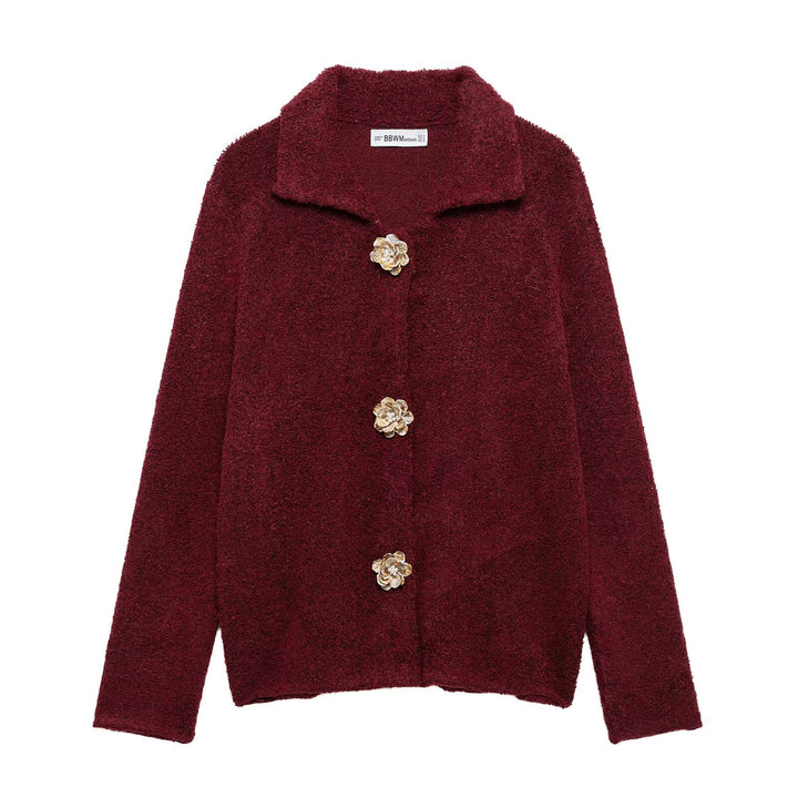 Veste en polaire confortable pour femme avec patte de boutonnage élégante Chic & Stil