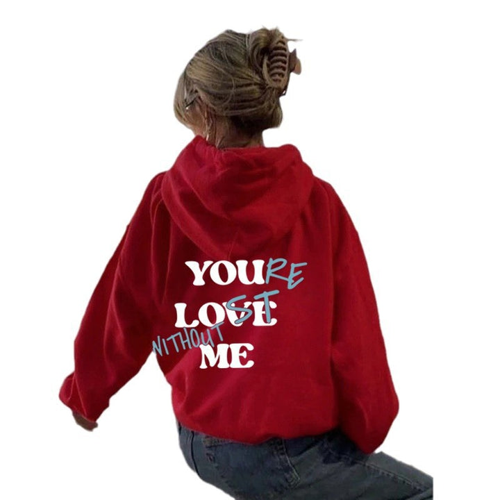 Women Oversized Hoodie with Inspirational Print Lune London