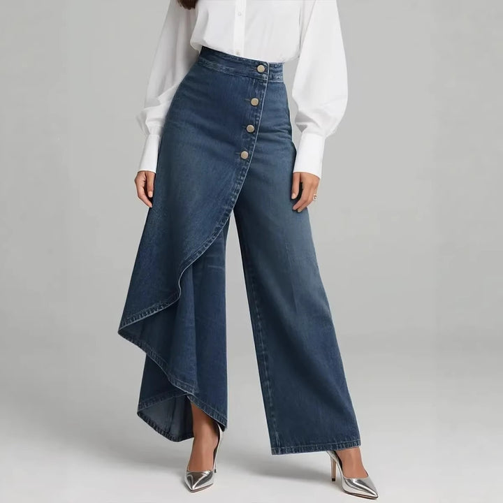 Women's skirt with asymmetric cut and button details Chic & Stil