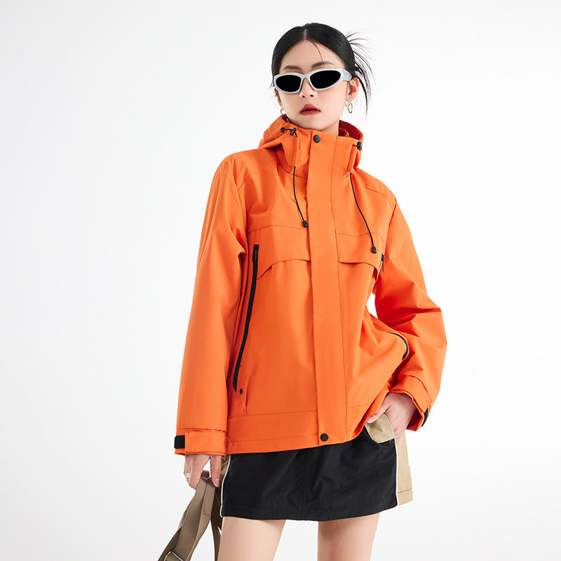 Women's technical waterproof oversized parka with hood and concealed zip pockets Amarae