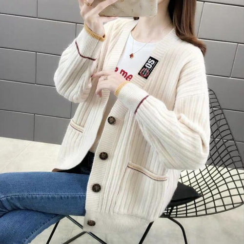 Cardigan for women with textured ribbed pattern and practical pockets Amarae