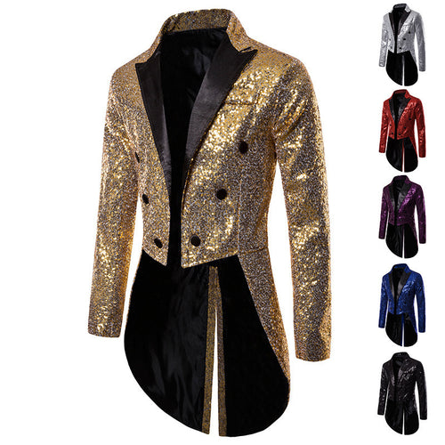 Sequin blazer for men with elegant design and asymmetrical cut Amarae