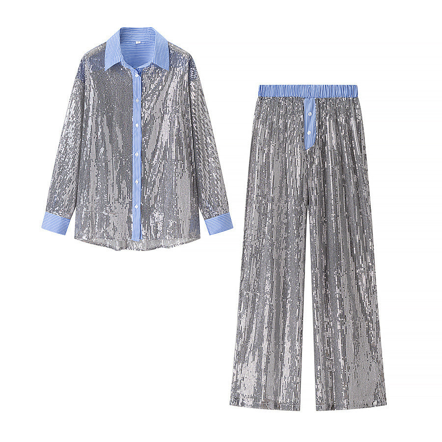 Ensemble de Pyjama Glamour pour Femmes avec Sequins Chic & Stil