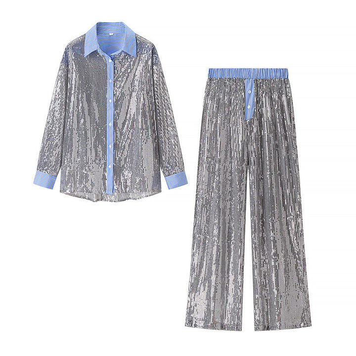 Ensemble de Pyjama Glamour pour Femmes avec Sequins Chic & Stil