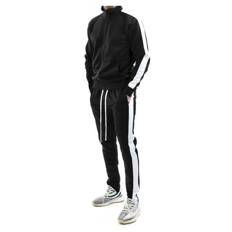 Men's sports set with full zip and contrasting stripes Lune London