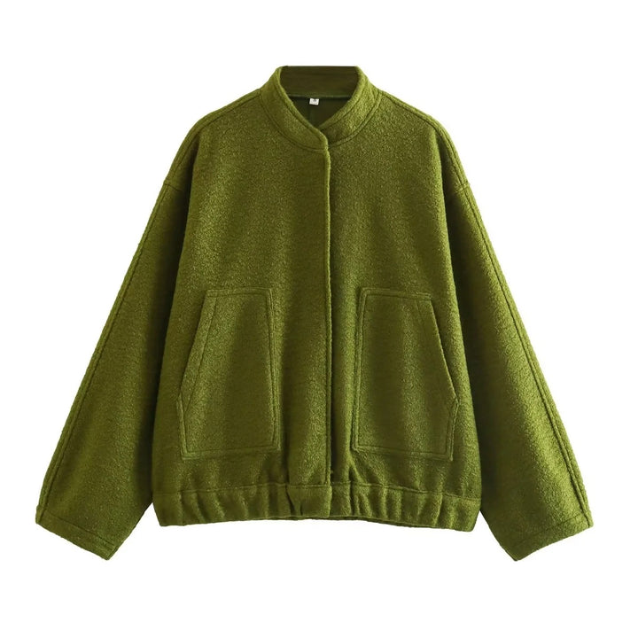 Ladies oversized fleece jacket with side pockets Lune London