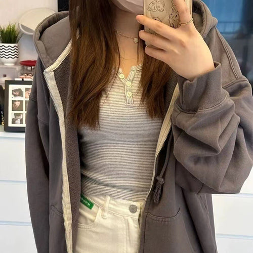Veste en polaire décontractée pour femmes avec col haut et poches zippées pratiques Chic & Stil