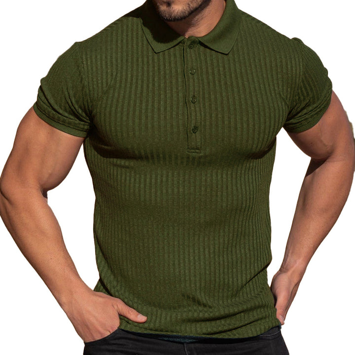 Men's short sleeve polo shirt in breathable structured fabric with stylish collar Lune London