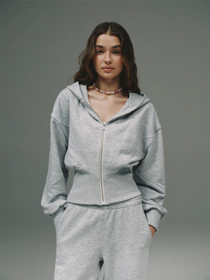 High-quality fleece women's lounge set with hoodie and wide pants Lune London