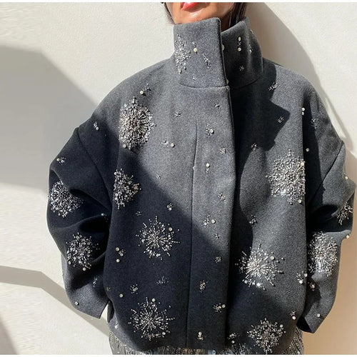 Elegant and sparkling women's quilted jacket Amarae