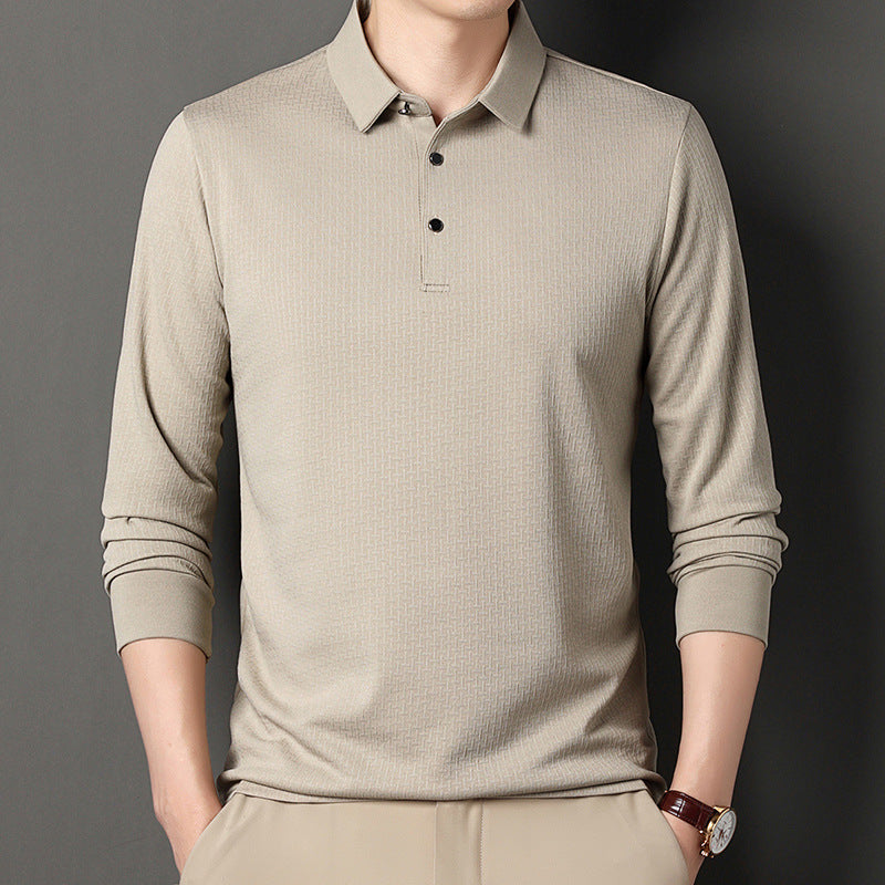Long sleeve polo shirt for men with structured design and modern cut Lune London
